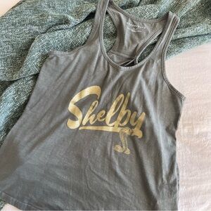 Shelby Cobra Mustang Tank Top with Gold Logo